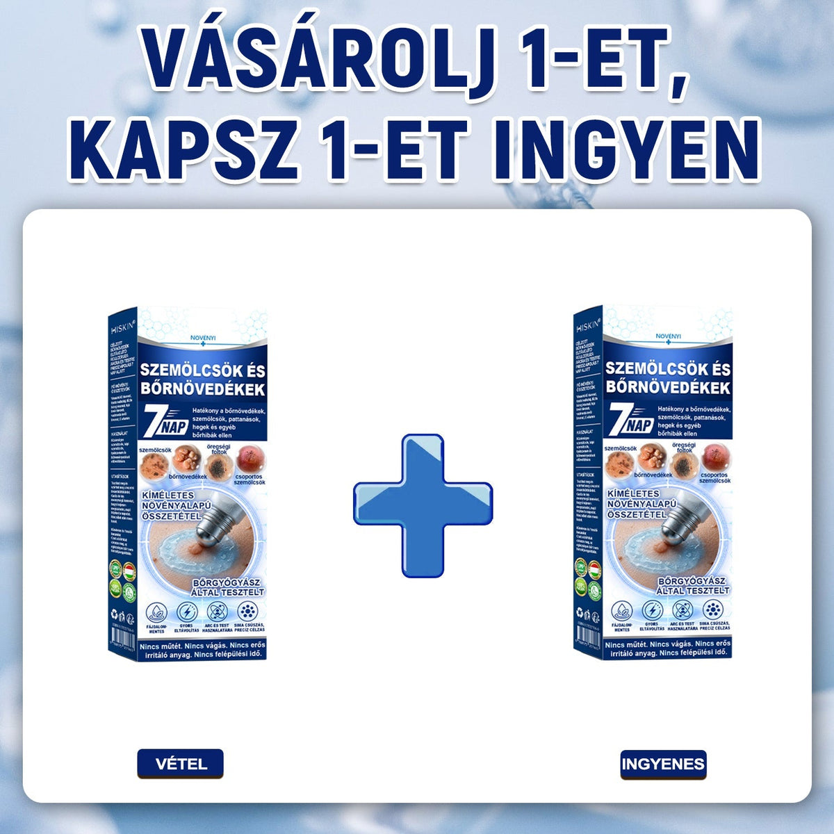 Hivatalos Márkabolt | Hiskin® 7 napos Szemölcseltávolító Roll-on Ápoló Folyadék (Fájdalommentes rollerball technológia, hegek nélkül)