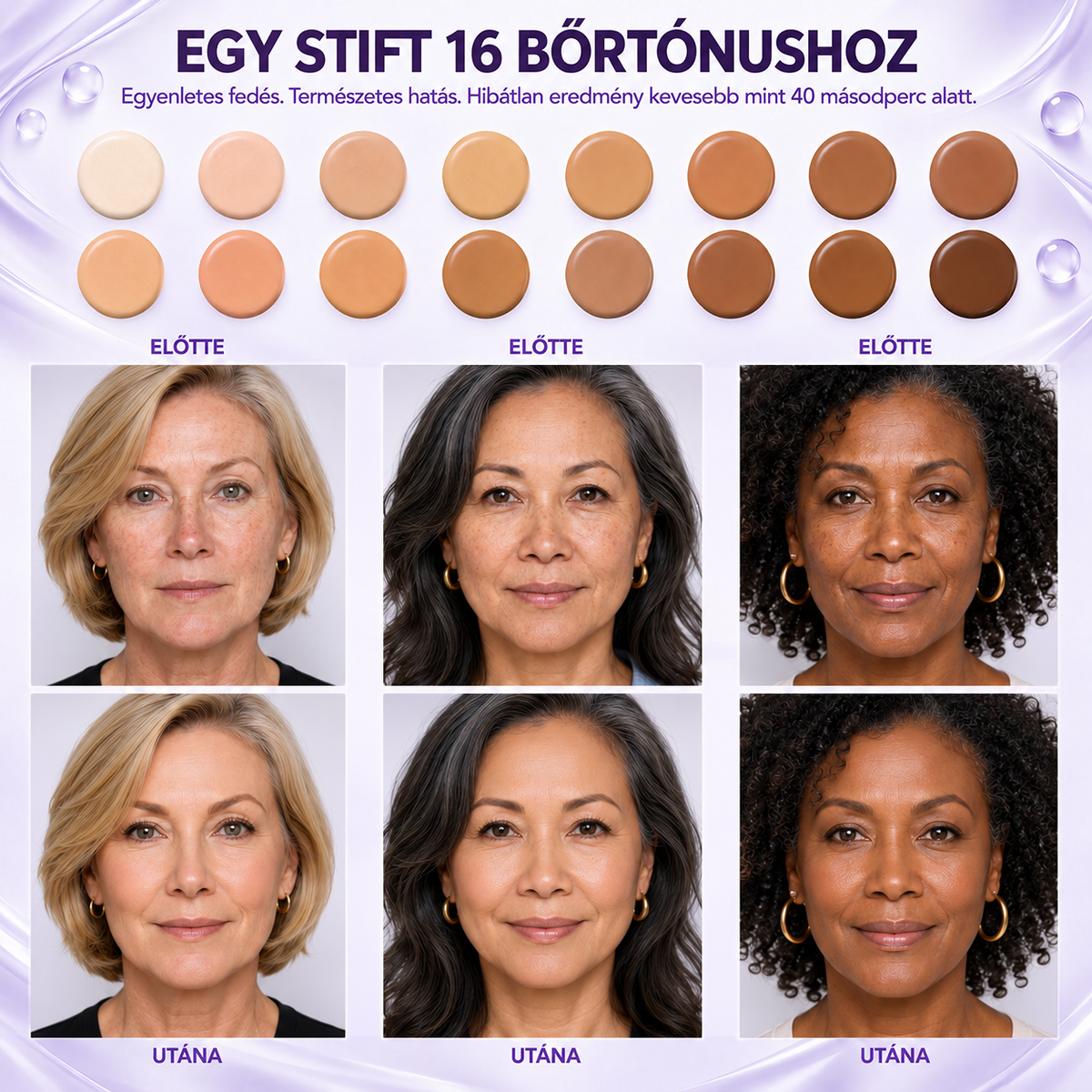 🔥 Utolsó két óra – 80% kedvezmény! Hiskin® 2 az 1-ben színváltó alapozóstift beépített ecsettel – a természetes hatású, egyenletesebb arcbőrért