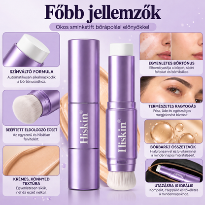 🔥 Utolsó két óra – 80% kedvezmény! Hiskin® 2 az 1-ben színváltó alapozóstift beépített ecsettel – a természetes hatású, egyenletesebb arcbőrért