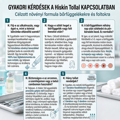 Hivatalos Márkabolt | Hiskin® 7 napos Szemölcseltávolító Roll-on Ápoló Folyadék (Fájdalommentes rollerball technológia, hegek nélkül)
