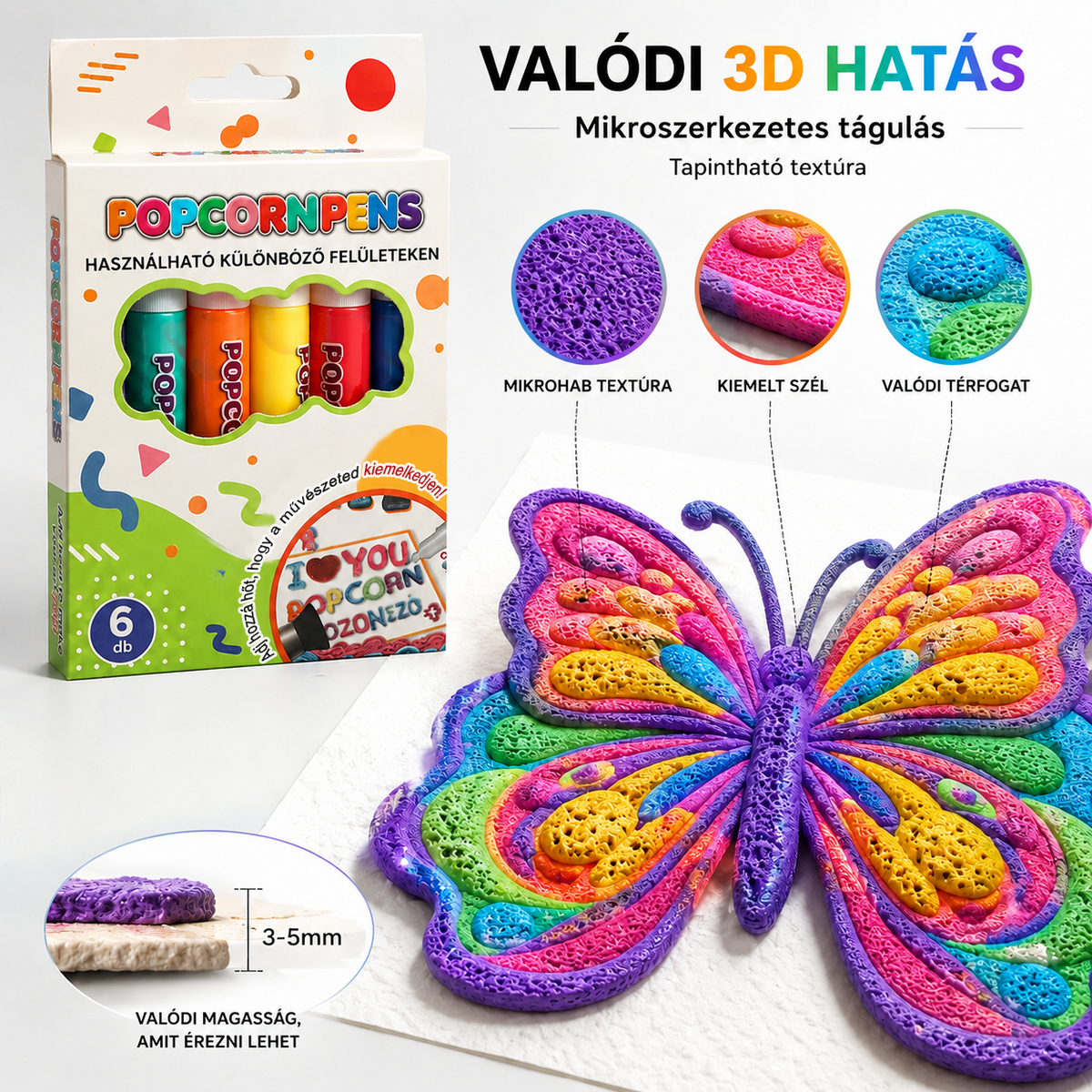 FFBSI® 3D domborművész toll – 𝗔𝗹𝗮𝗸í𝘁𝘀𝗮 𝗮 𝗹𝗮𝗽𝗼𝘀 𝗿𝗮𝗷𝘇𝗼𝗸𝗮𝘁 𝘁𝗮𝗽𝗶𝗻𝘁𝗵𝗮𝘁ó 𝟯𝗗 𝗺ű𝗮𝗹𝗸𝗼𝘁á𝘀𝗼𝗸𝗸á 🍀