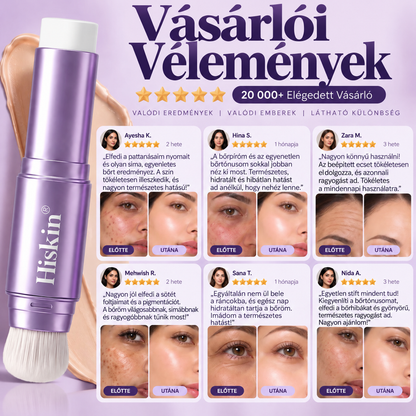 🔥 Utolsó két óra – 80% kedvezmény! Hiskin® 2 az 1-ben színváltó alapozóstift beépített ecsettel – a természetes hatású, egyenletesebb arcbőrért