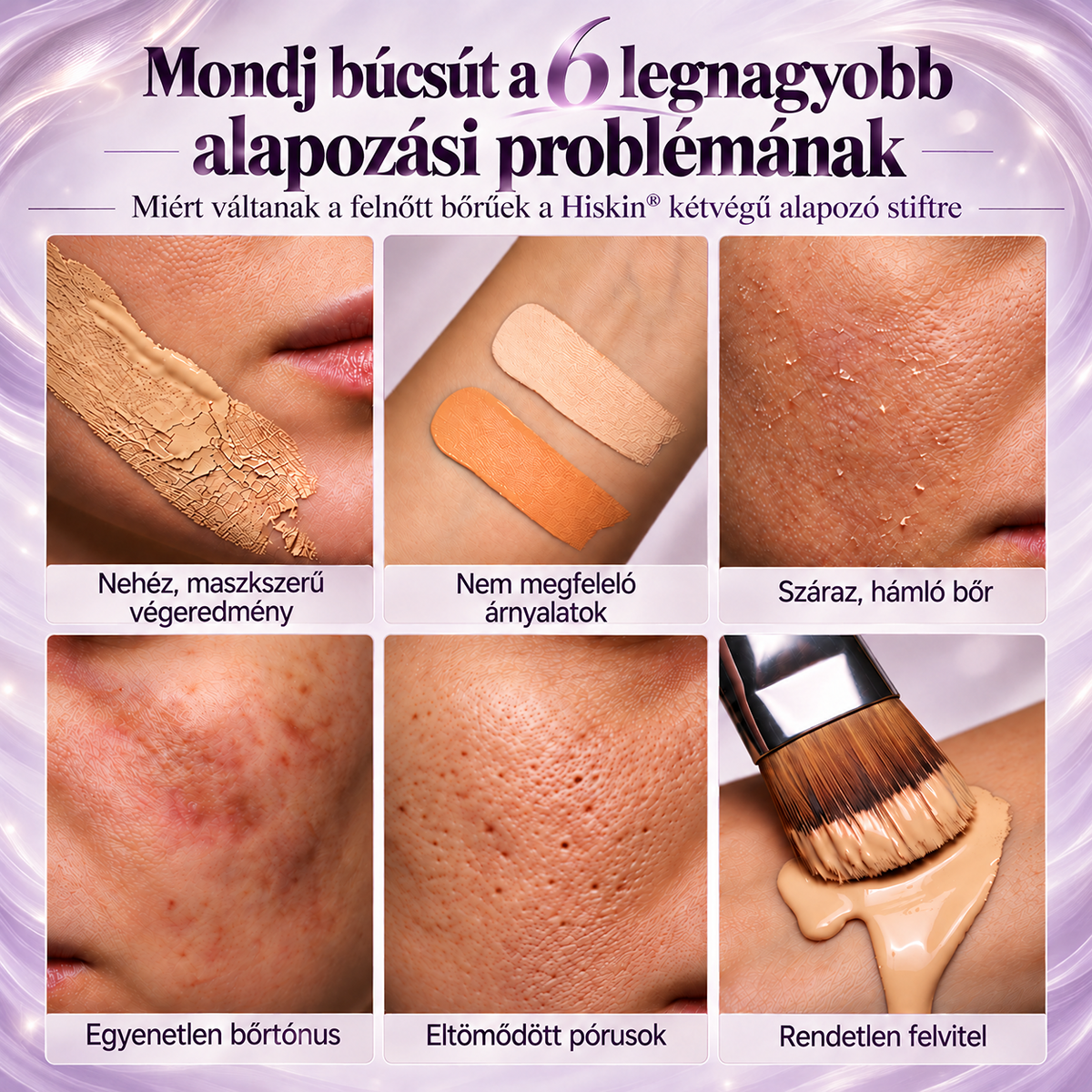🔥 Utolsó két óra – 80% kedvezmény! Hiskin® 2 az 1-ben színváltó alapozóstift beépített ecsettel – a természetes hatású, egyenletesebb arcbőrért